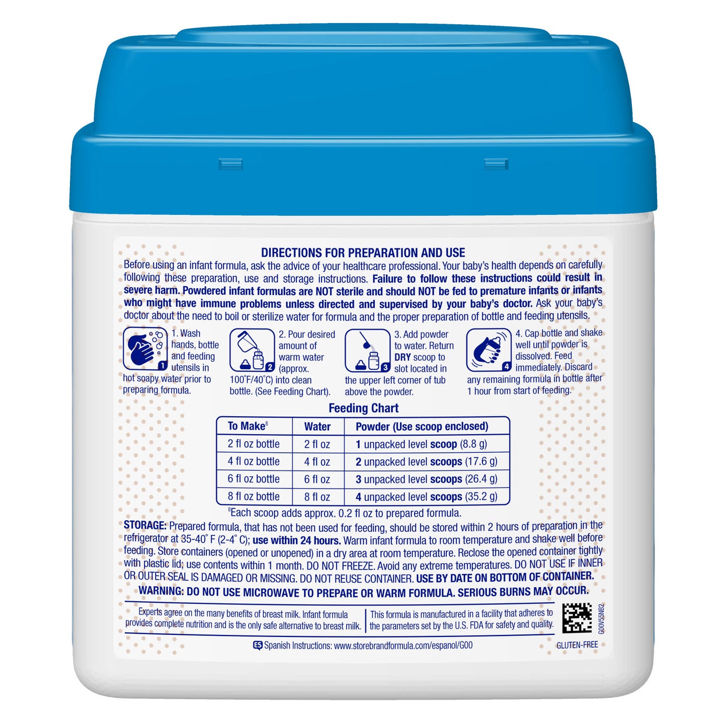 KIRKLAND SIGNATURE PROCARE INFANT FORMULA DUAL HMO, NON-GMO 420Z • 2'-FL AND LNAt HMOS • NON GMO • MILK BASED POWDER W/ IRON • NO ART. GROWTH HORMONES • DHA & LUTEIN SUPPORT •CERTIFIED KOSHER & HALAL