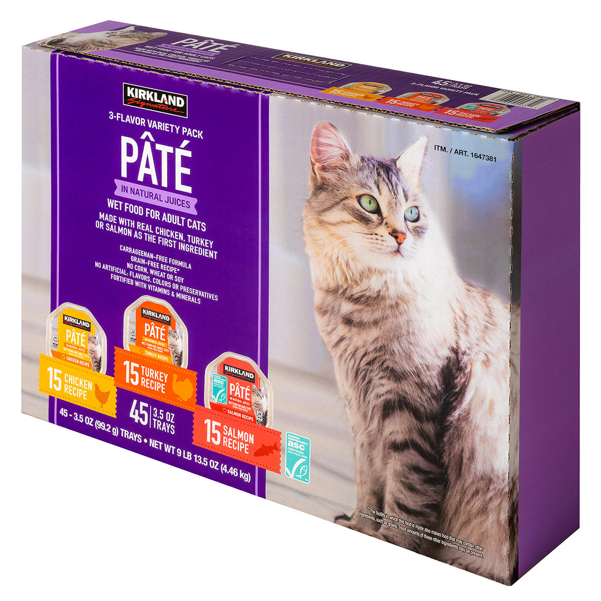 KIRKLAND SIGNATURE CAT FOOD PATE VARIETY 45/3.5 OZ