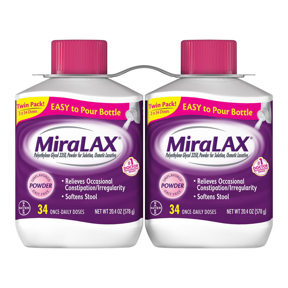 MIRALAX POWDER LAXATIVE 68 DOSES 2X20.4 OZ