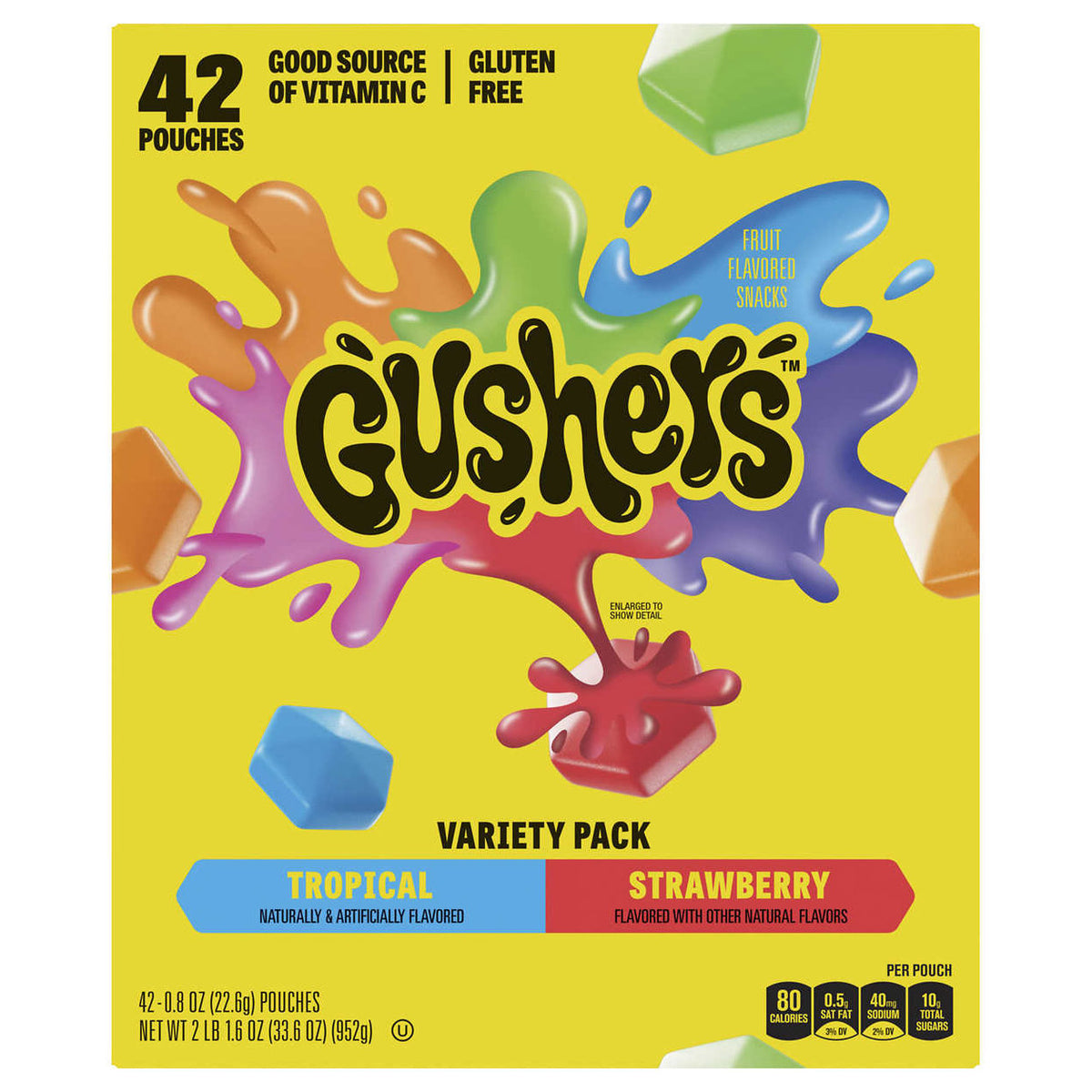 GUSHERS VARIETY PACK 42/ .8 OZ