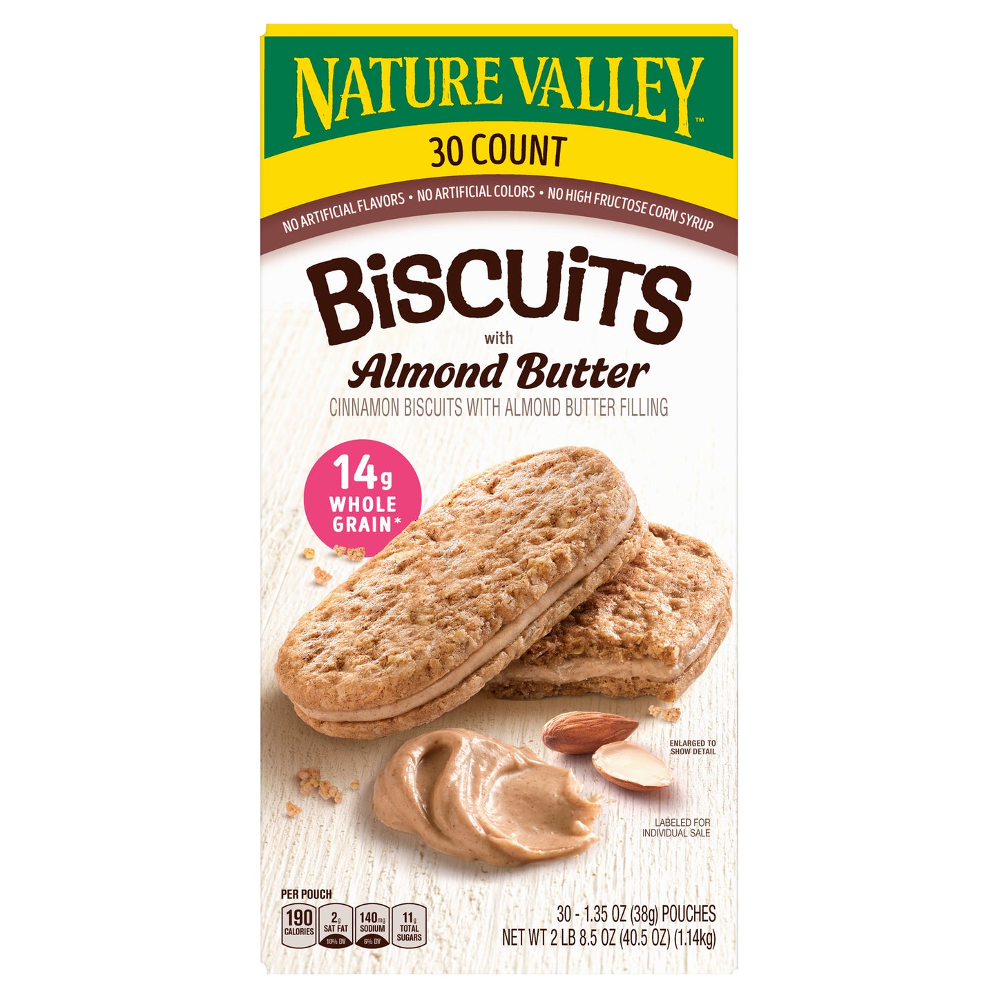 NATURE VALLEY ALMOND BUTTER BISCUIT 30/ 1.35 OZ