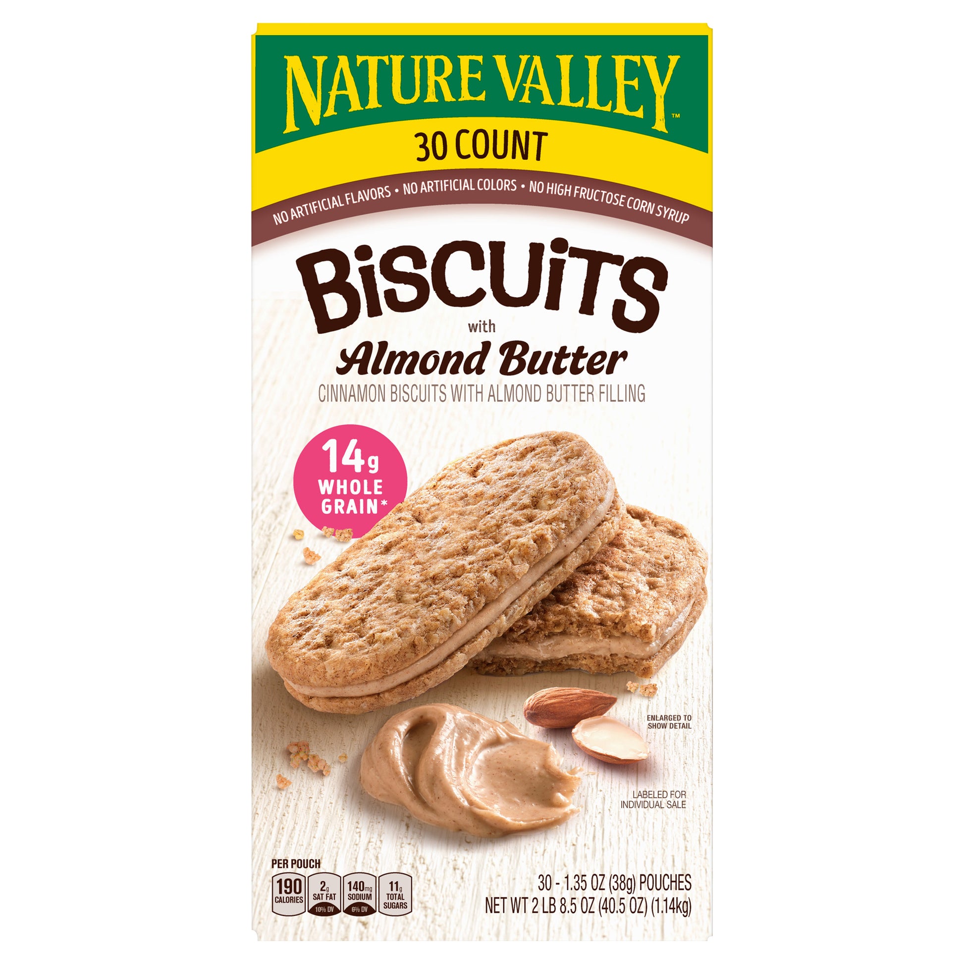 NATURE VALLEY ALMOND BUTTER BISCUIT 30/ 1.35 OZ