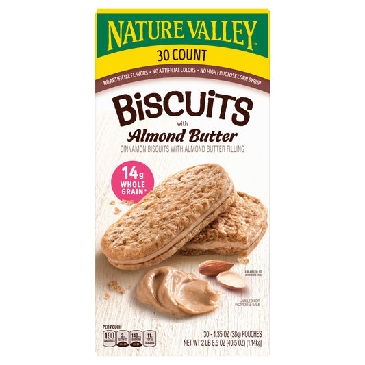 NATURE VALLEY ALMOND BUTTER BISCUIT 30/ 1.35 OZ