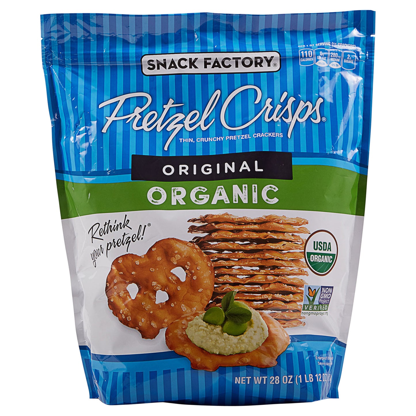 SNACK FACTORY ORGANIC PRETZEL CRISPS 28 OZ