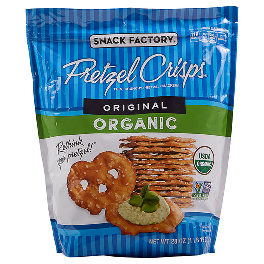 SNACK FACTORY ORGANIC PRETZEL CRISPS 28 OZ