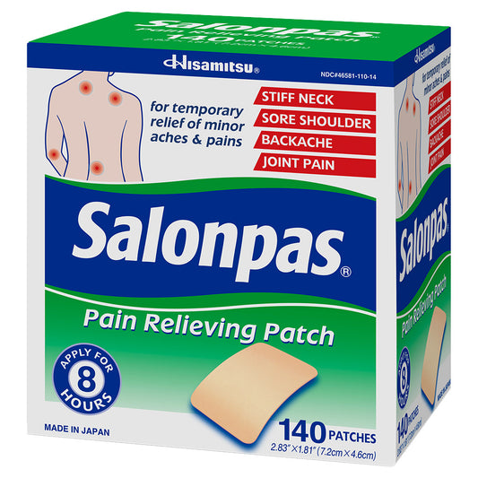 SALONPAS PAIN RELIEVING PATCH 140 COUNT