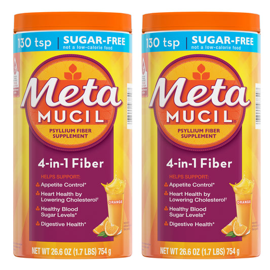 METAMUCIL SUGAR FREE SMOOTH TEXTURE ORANGE 2X130 DOSES