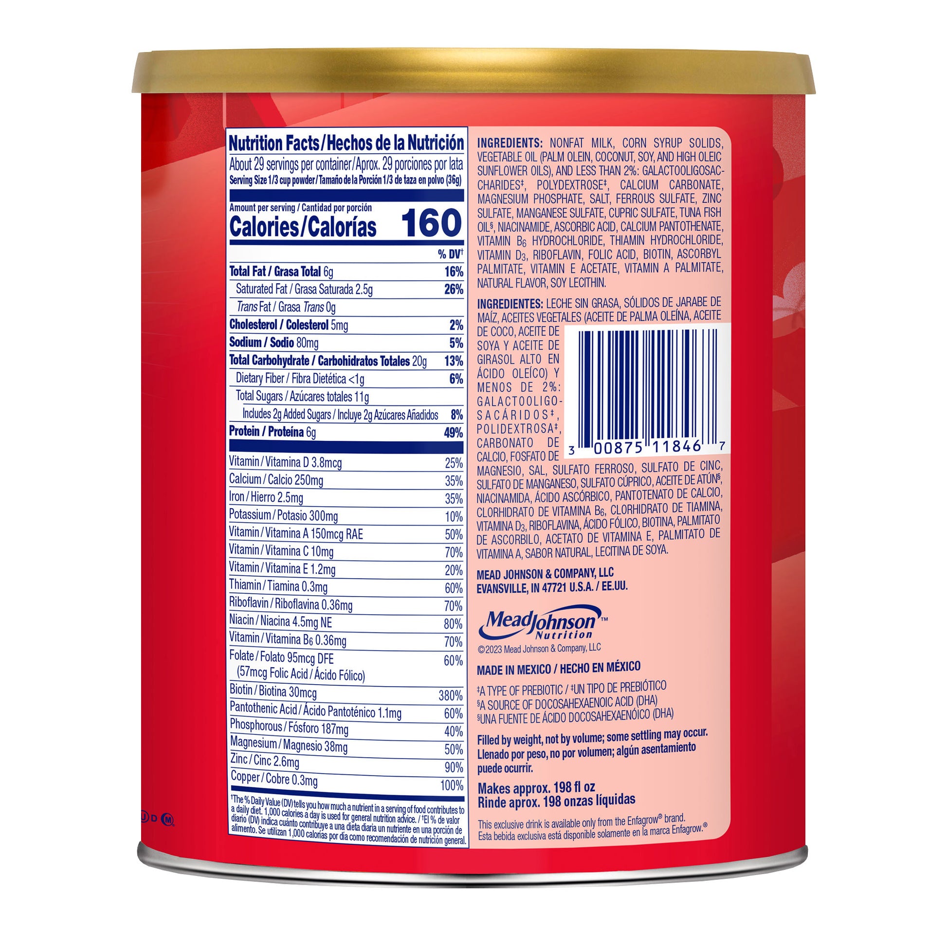 ENFAGROW PREMIUM TODDLER FORMULA NONGMO NEXT STEP 36.6 OZ