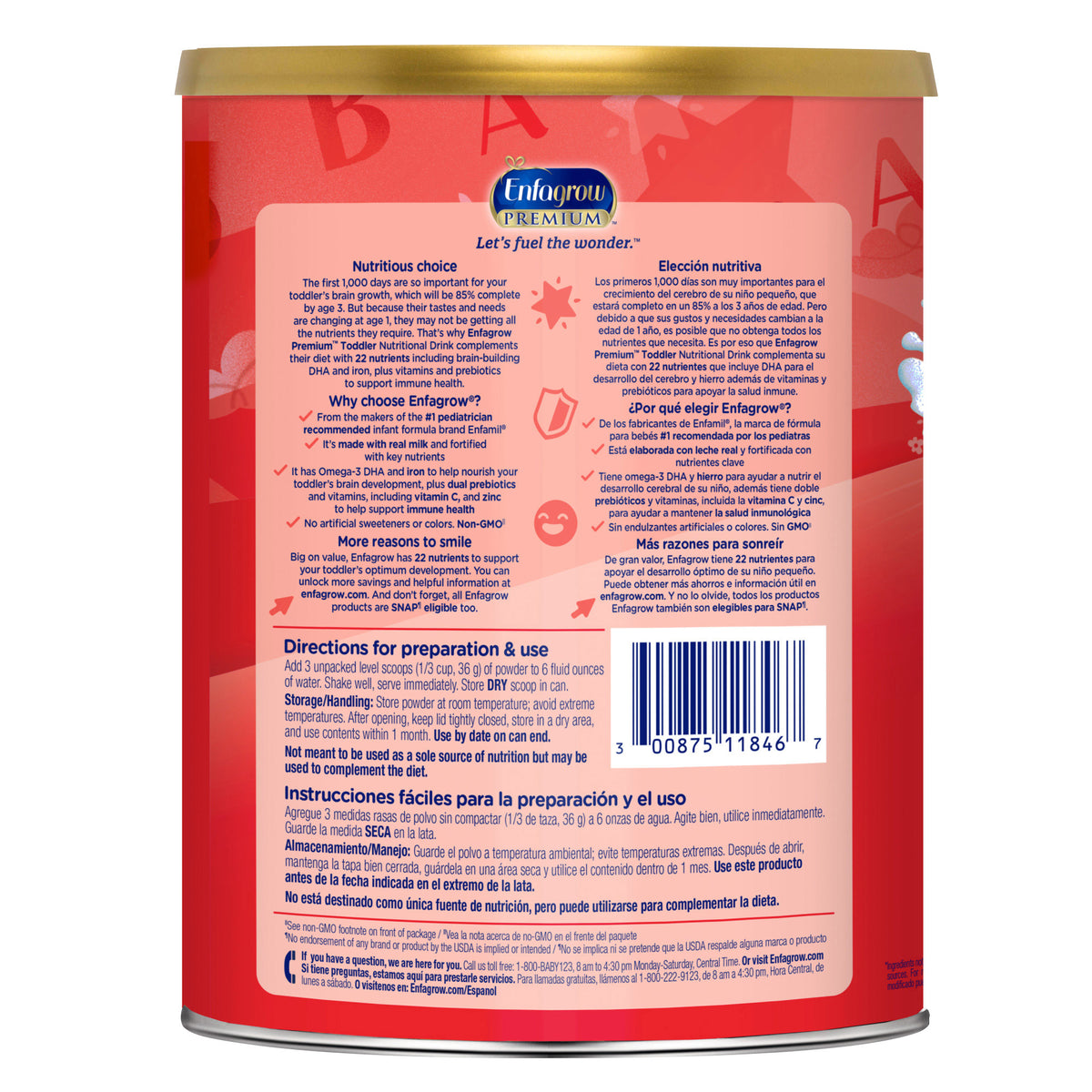 ENFAGROW PREMIUM TODDLER FORMULA NONGMO NEXT STEP 36.6 OZ