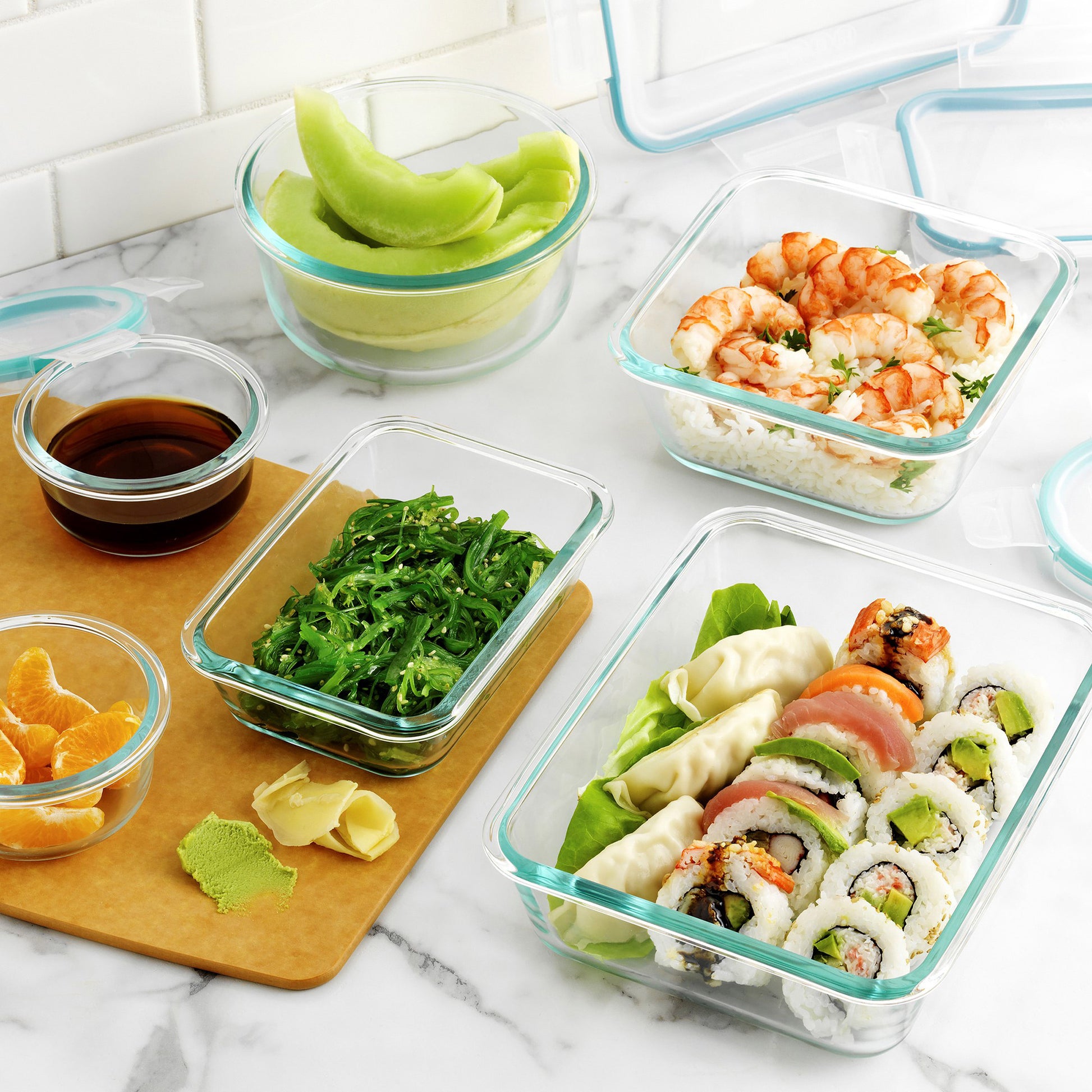 SNAPWARE 18-PIECE PYREX GLASS FOOD STORAGE SET