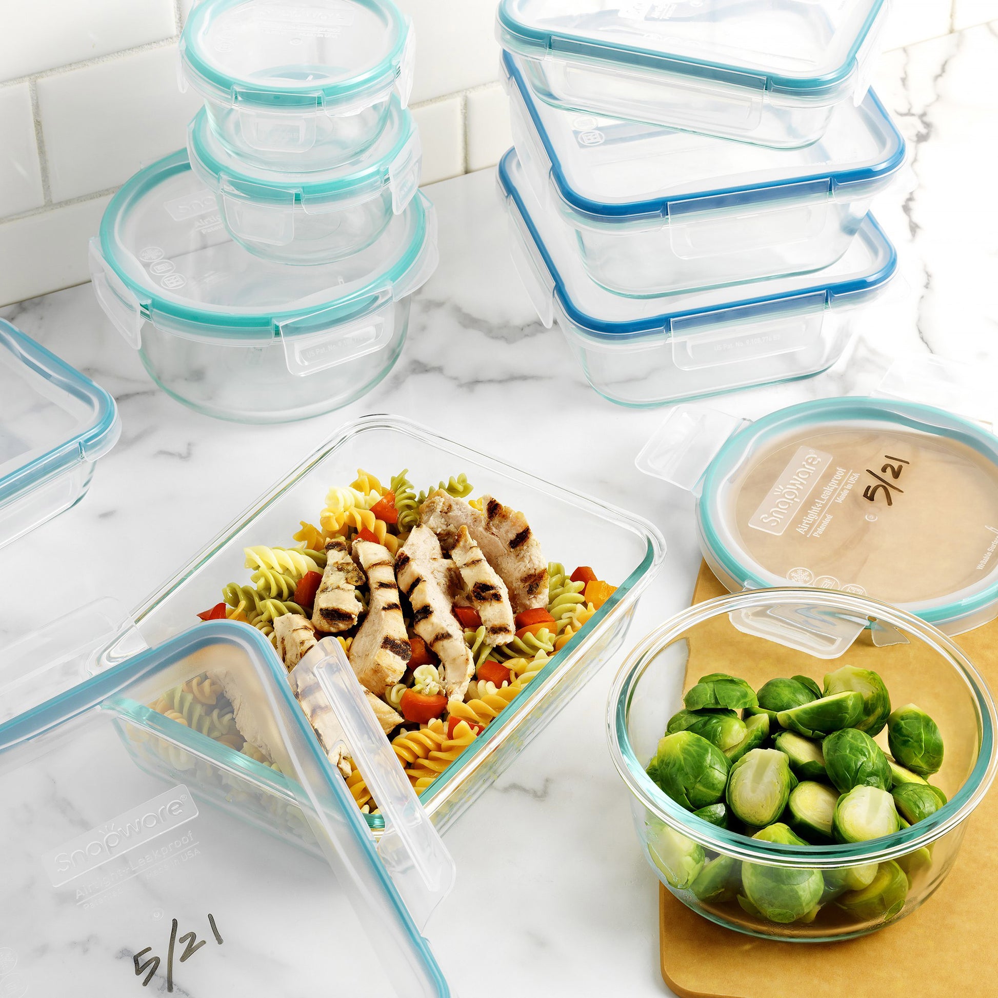 SNAPWARE 18-PIECE PYREX GLASS FOOD STORAGE SET