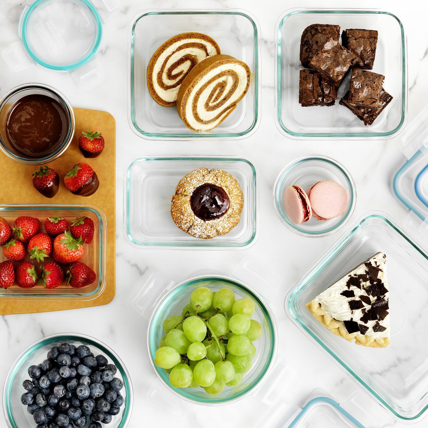SNAPWARE 18-PIECE PYREX GLASS FOOD STORAGE SET