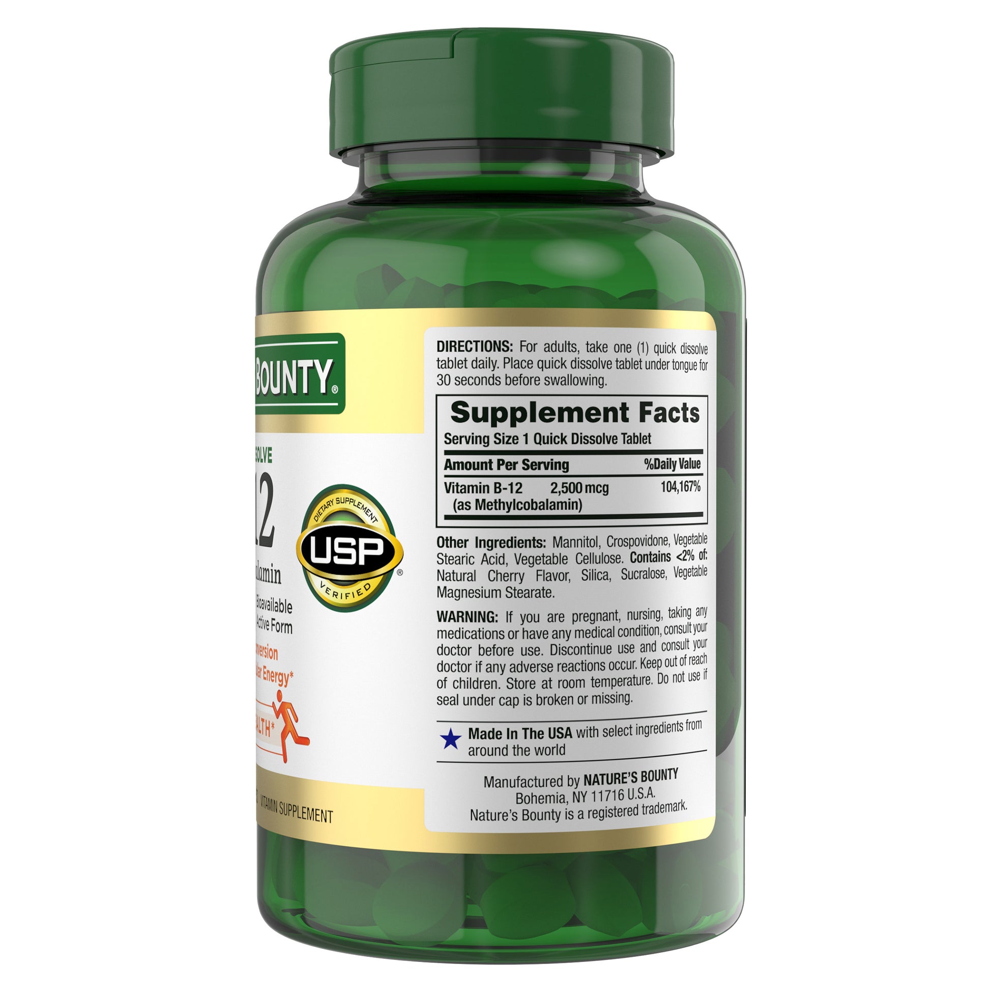 NATURE'S BOUNTY QUICK DISSOLVE VIT B12 300 TABLETS