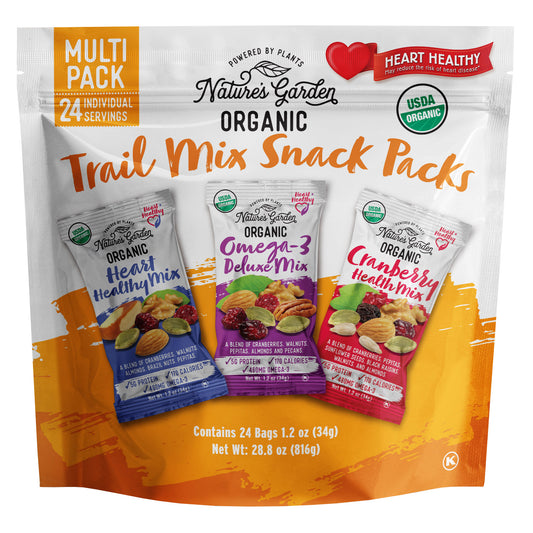 NATURE'S GARDEN ORGANIC TRAIL MIX PACK 24/ 1.2 OZ