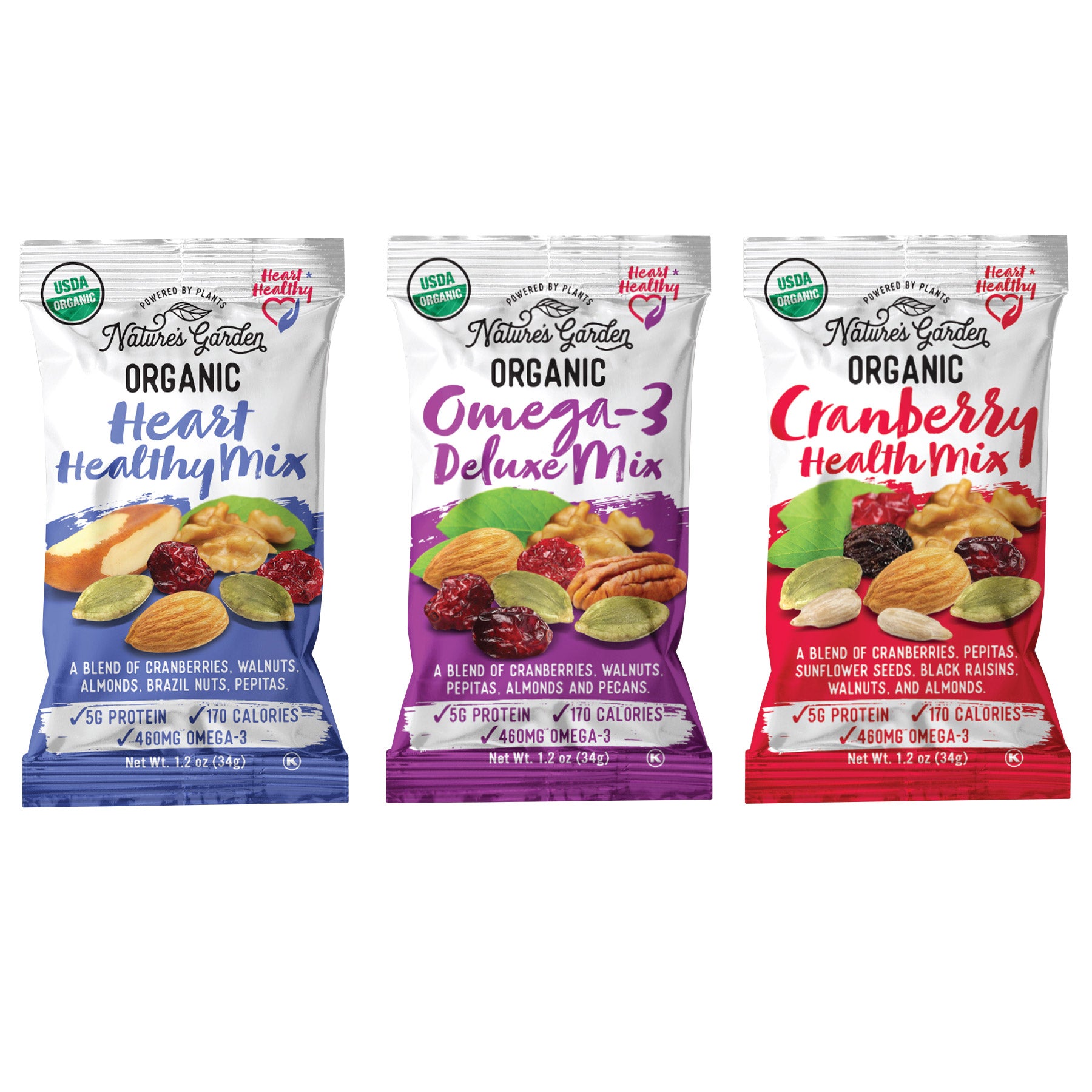 NATURE'S GARDEN ORGANIC TRAIL MIX PACK 24/ 1.2 OZ