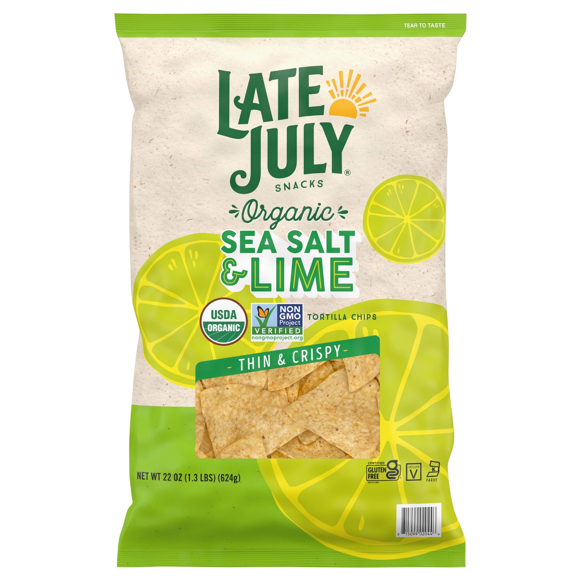 LATE JULY ORGANIC MULTIGRAIN CHIPS 28 OZ