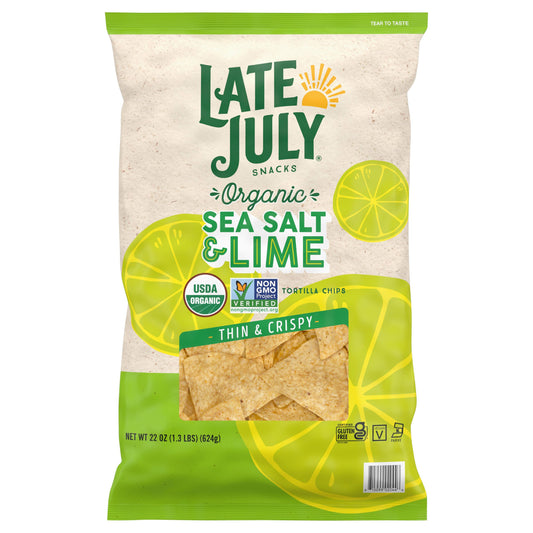 LATE JULY ORGANIC MULTIGRAIN CHIPS 28 OZ