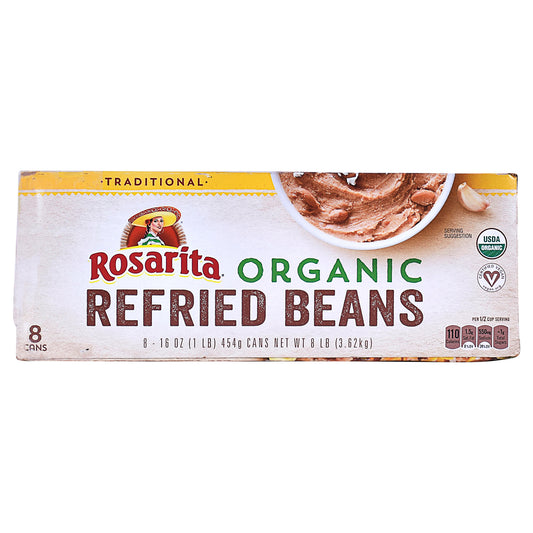 ROSARITA ORGANIC REFRIED BEANS 8/16 OZ