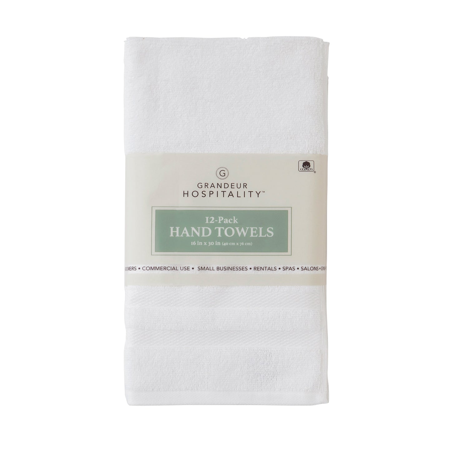GRANDEUR HOSPITALITY HAND TOWEL 12PK • 513 GSM