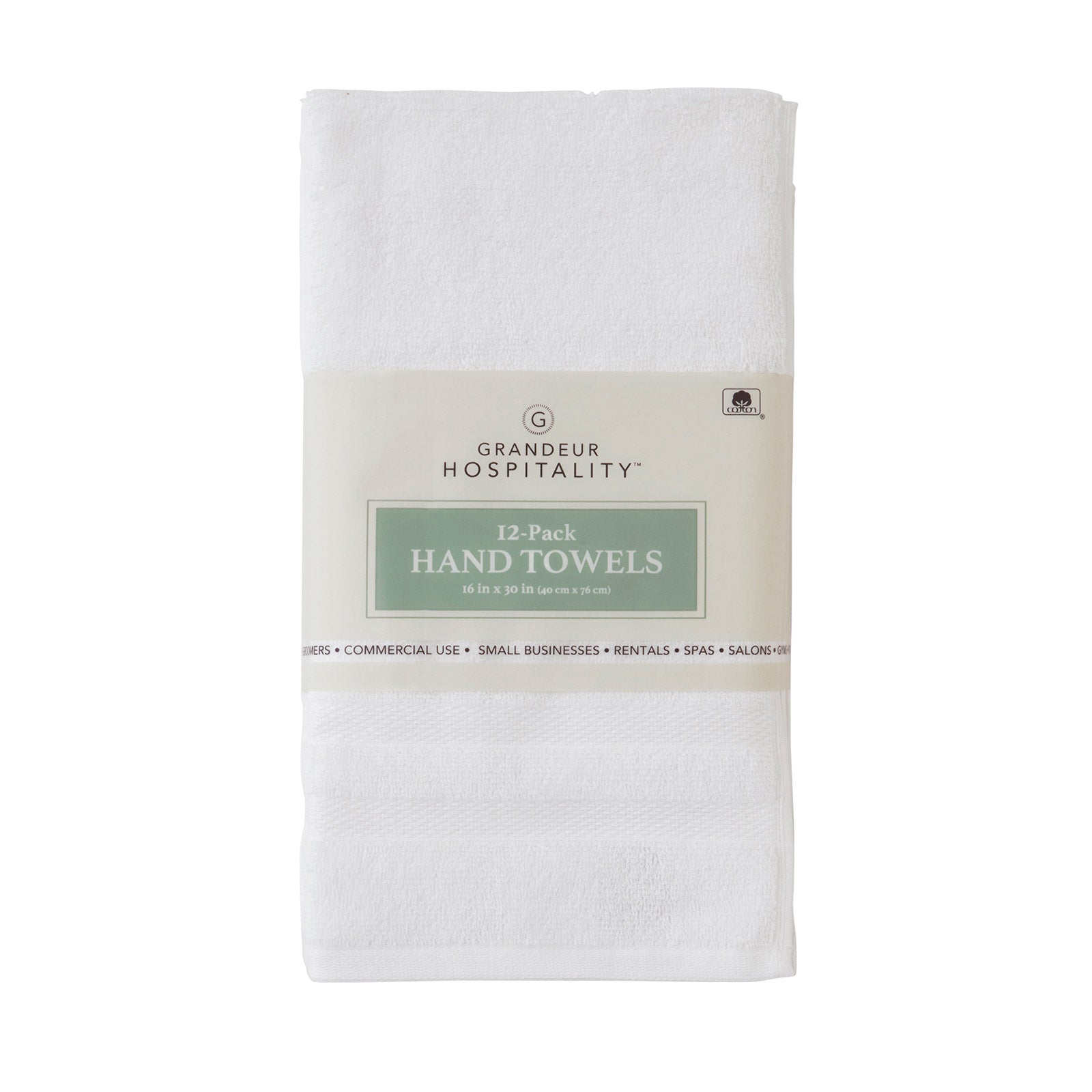GRANDEUR HOSPITALITY HAND TOWEL 12PK • 513 GSM