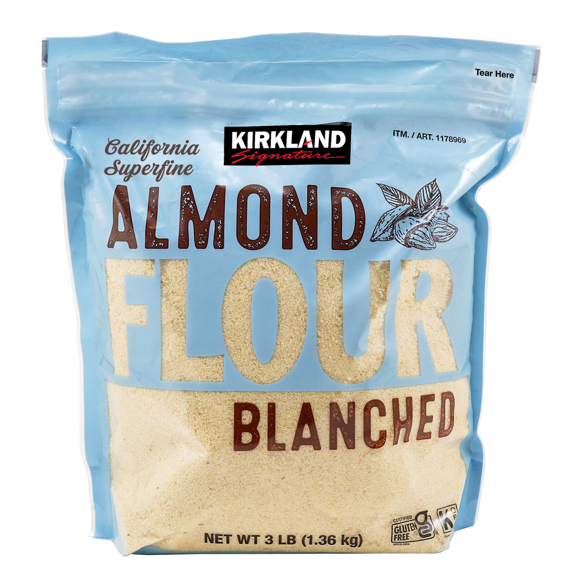 KIRKLAND SIGNATURE 3 LB BLANCHED ALMOND FLOUR