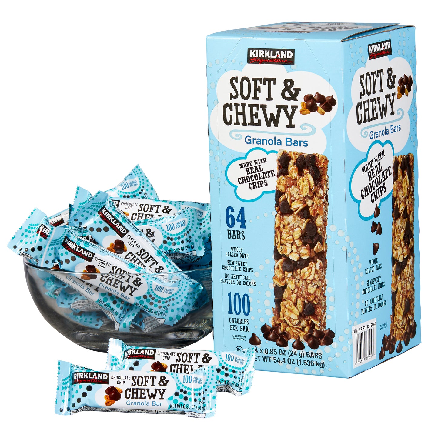 KIRKLAND SIGNATURE SOFT & CHEWY BARS 64/ .85 OZ