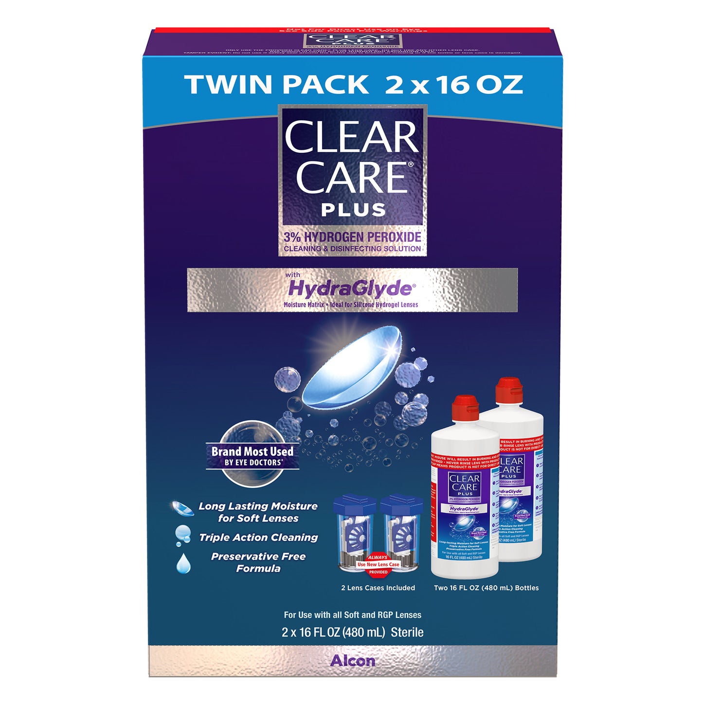 CLEAR CARE PLUS DISINFECTING SOLUTION 2X160Z