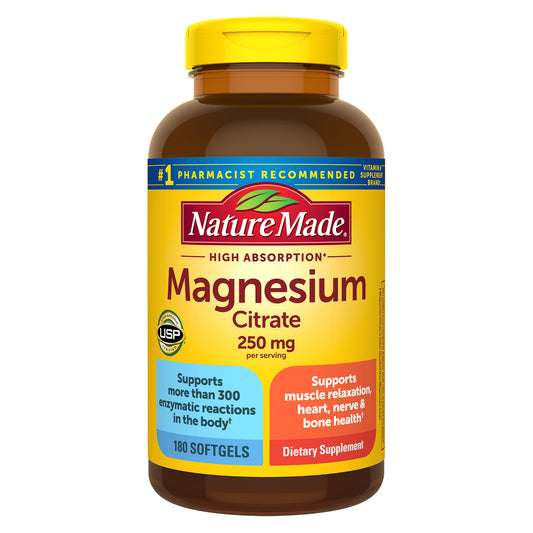 NATURE MADE MAGNESIUM CITRATE 250MG 180 SOFTGELS