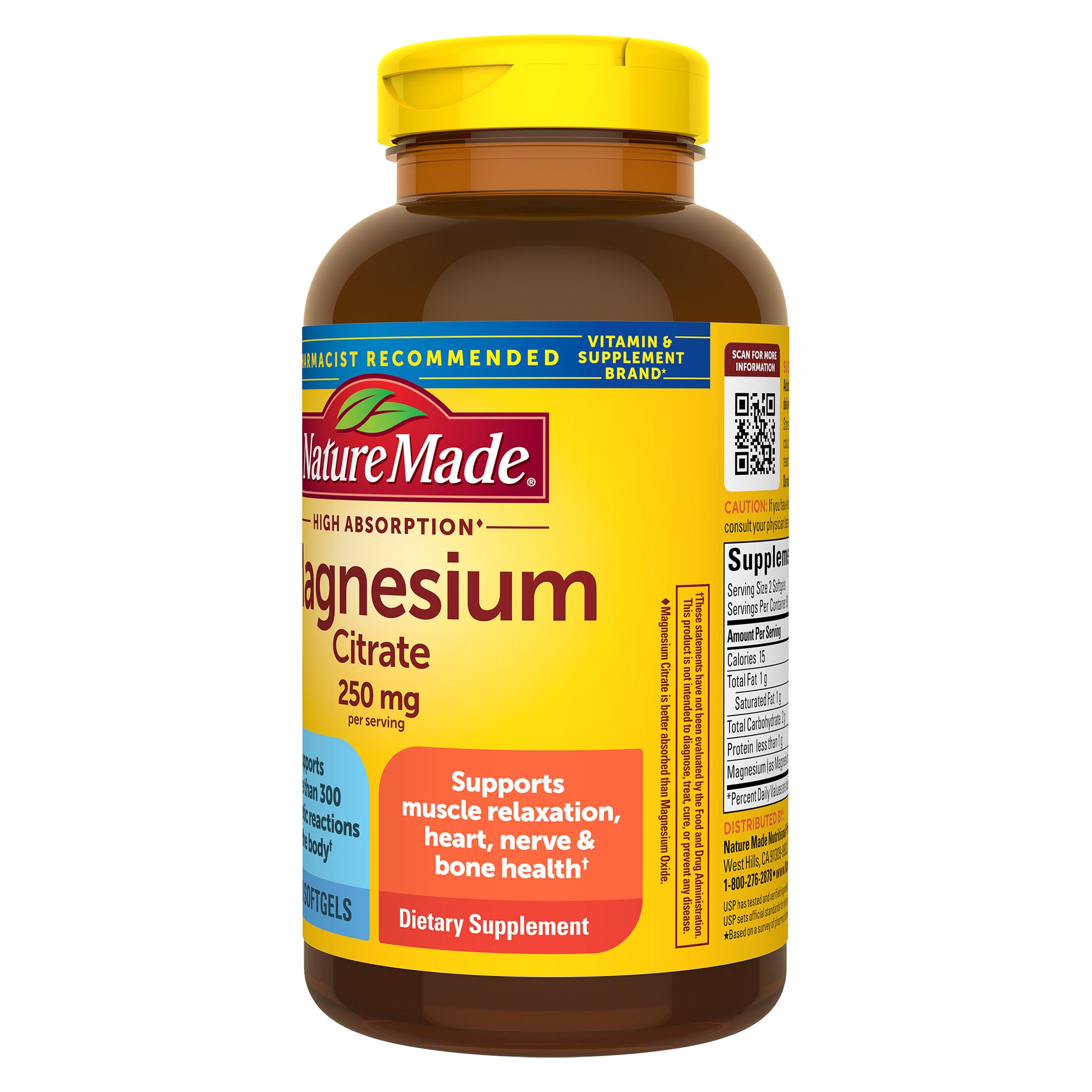 NATURE MADE MAGNESIUM CITRATE 250MG 180 SOFTGELS