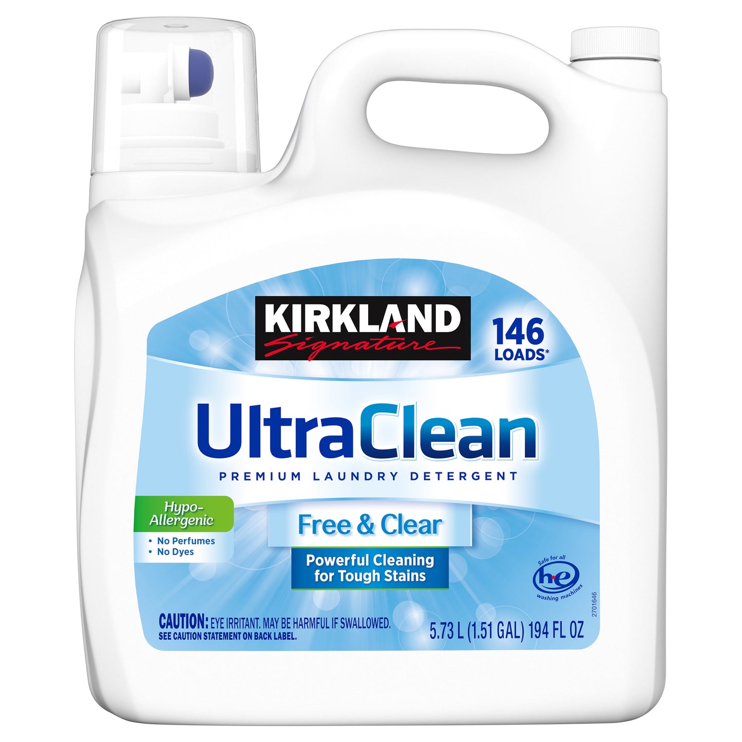 KIRKLAND SIGNATURE FREE & CLEAR HE LIQ 146 LOADS/194 OZ