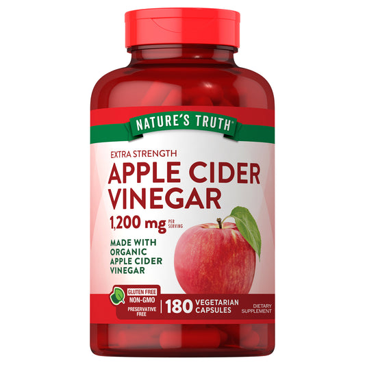 NATURÊ'S TRUTH APPLE CIDER VINEGAR 1200MG. 180 CAPSULES