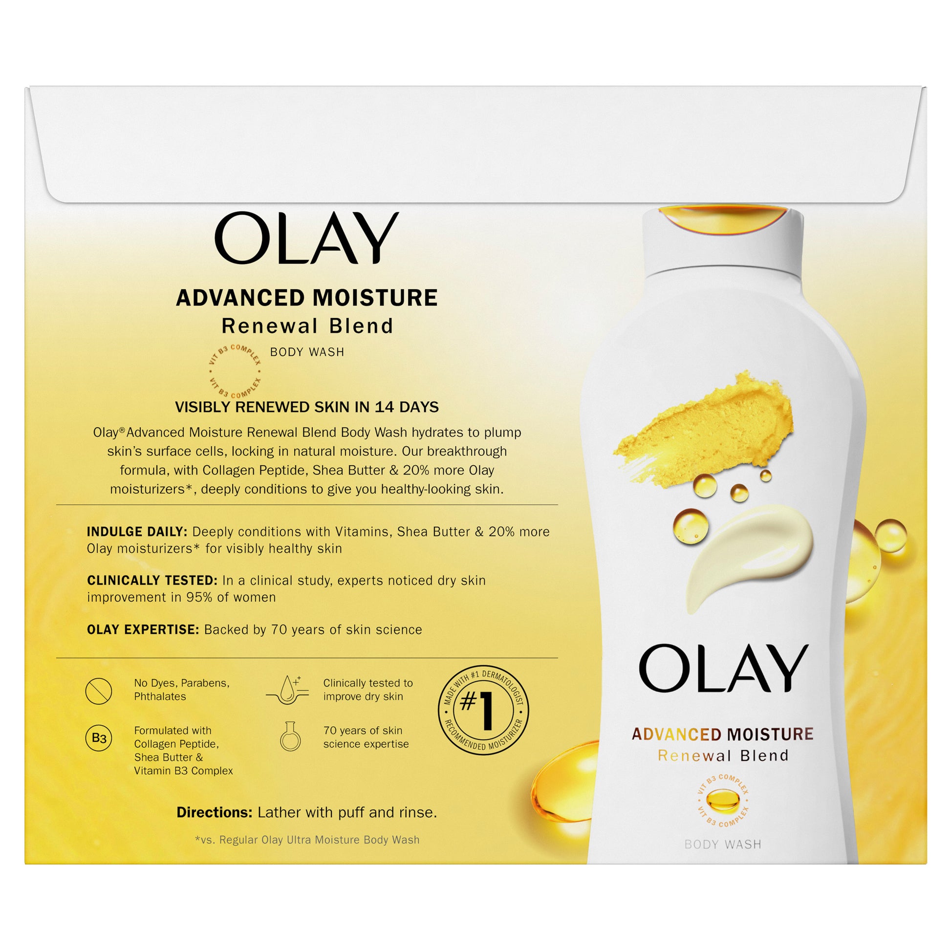 OLAY ADVANCED MOISTURE BODY WASH 3 PK