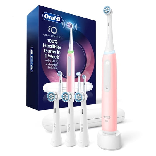 Oral B iO Series Gum + Sensitive Rechargeable Toothbrush, 4 Brush Heads