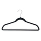 FLOCKED BLACK NON-SLIP HANGERS 1/8" WIDE - 50 PACK • 17,75L X 9,5"H X 1/8"W