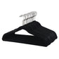 FLOCKED BLACK NON-SLIP HANGERS 1/8" WIDE - 50 PACK • 17,75L X 9,5"H X 1/8"W