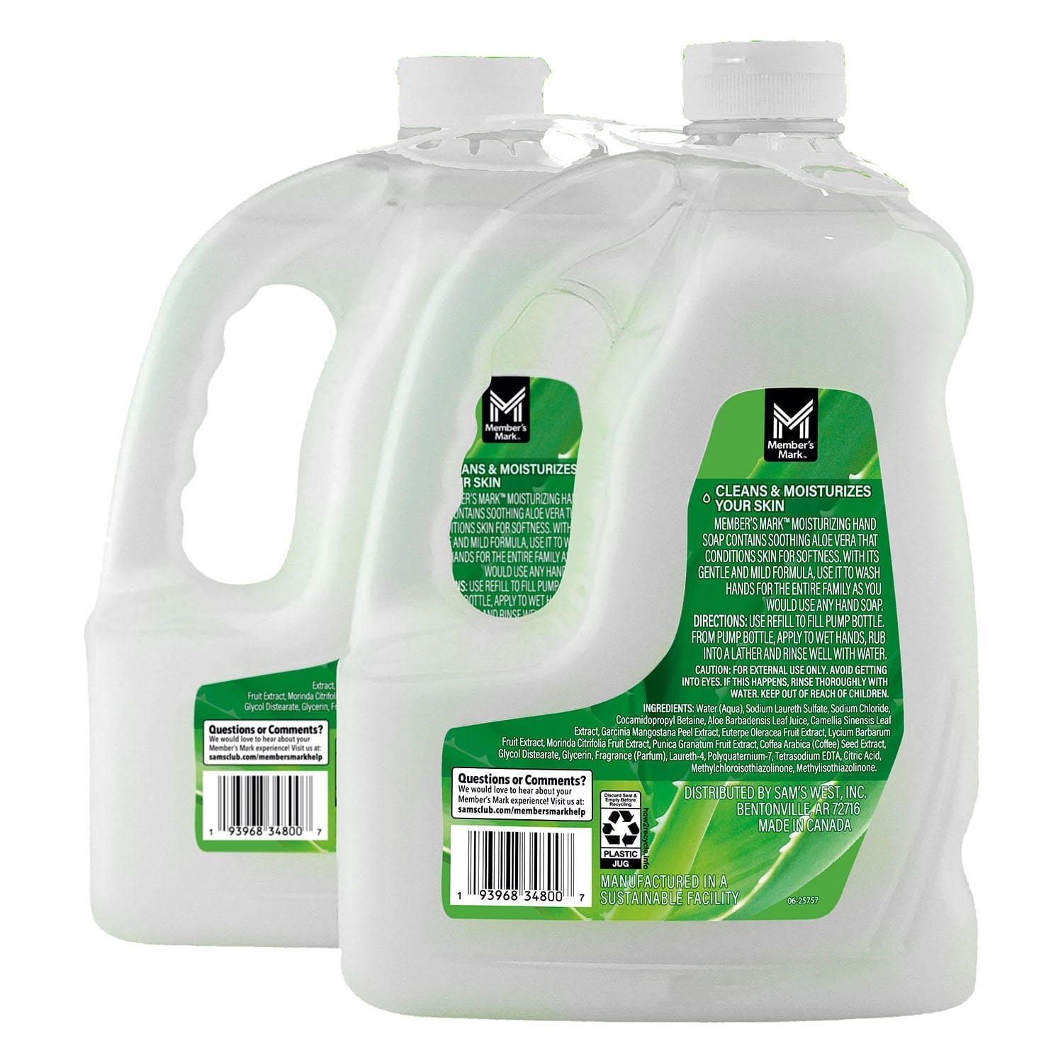 Member's Mark Aloe Vera Moisturizing Hand Soap, 80 fl. oz.