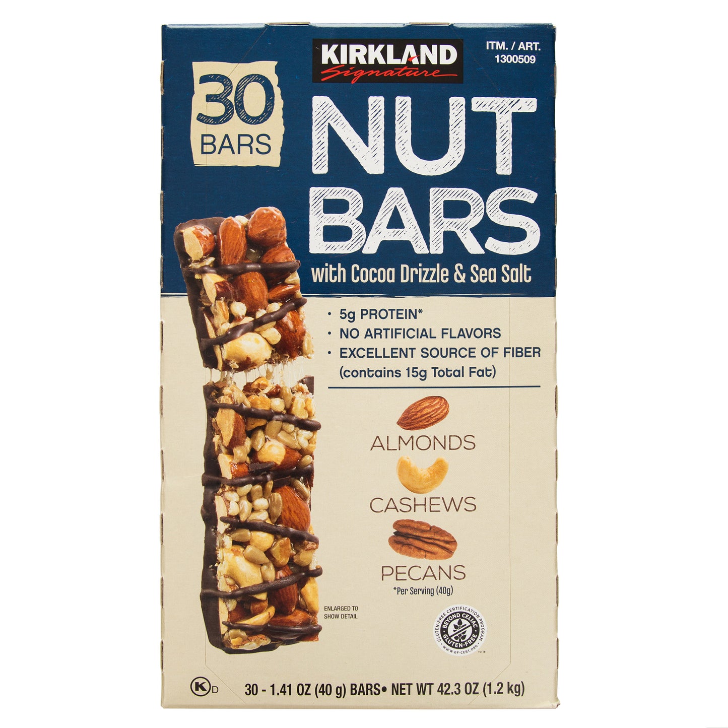 KIRKLAND SIGNATURE NUT BARS 30/ 1.41 OZ