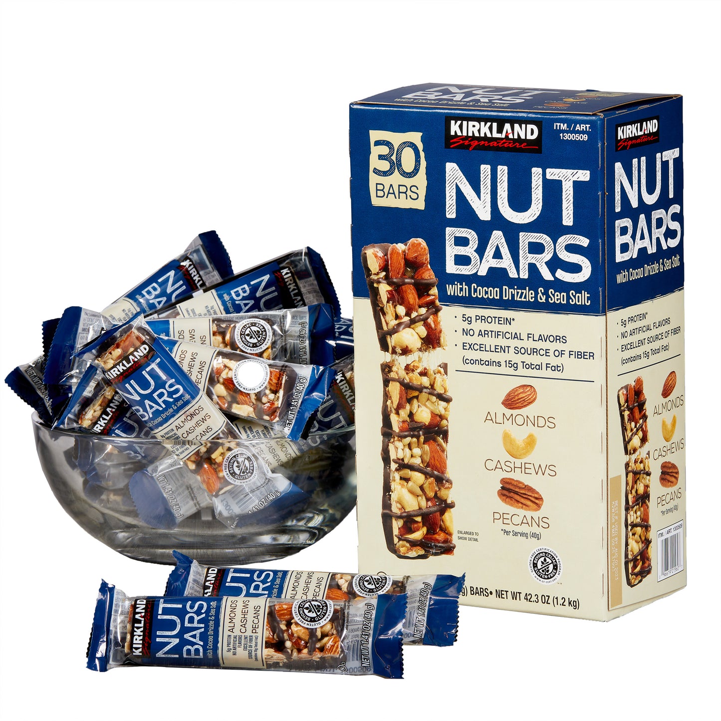 KIRKLAND SIGNATURE NUT BARS 30/ 1.41 OZ
