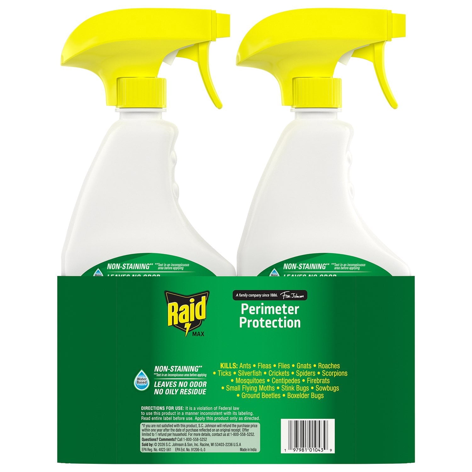 Raid Outdoor Perimeter Protection, 32oz, 2 Pack