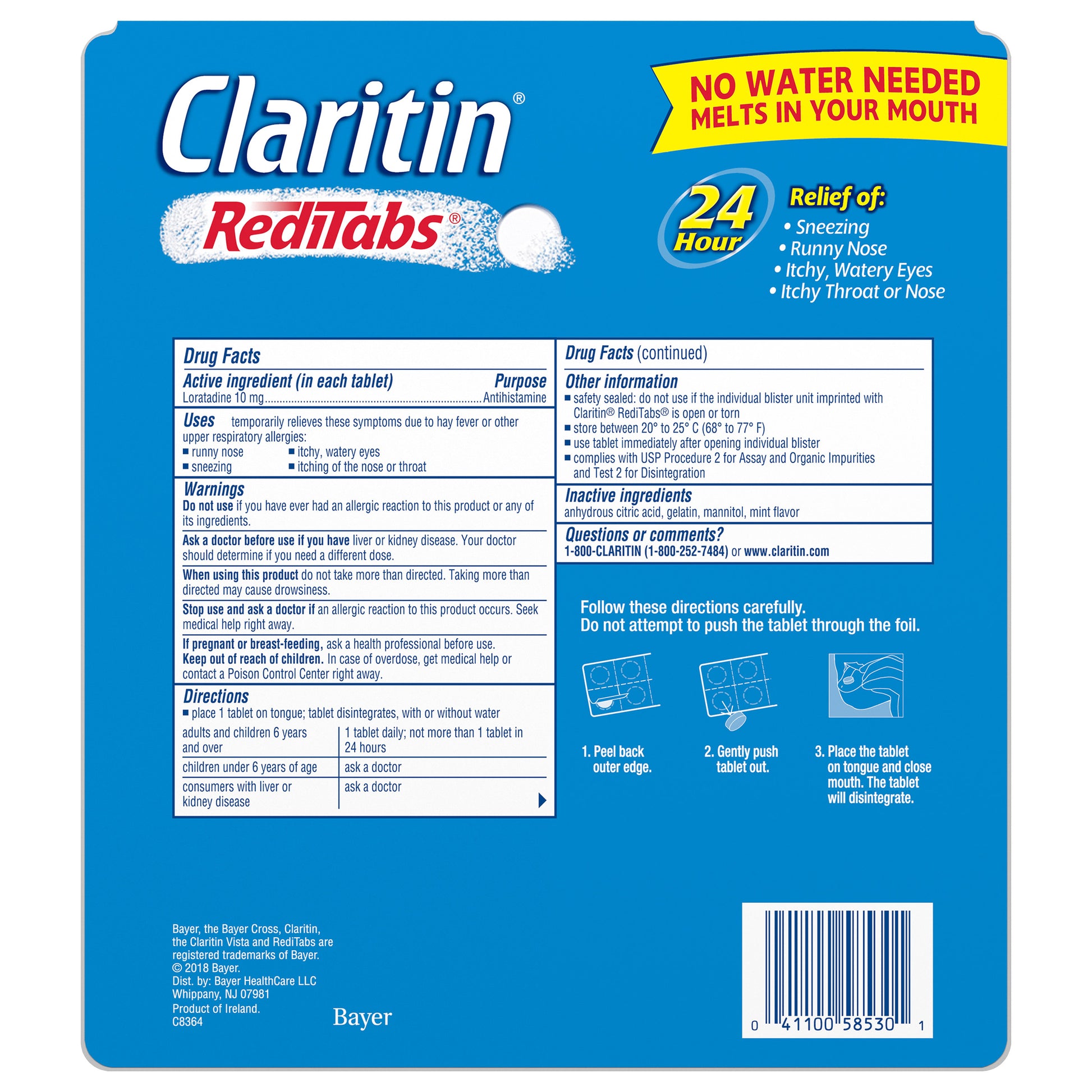 CLARITIN 24HR REDITABS 10MG 70 COUNT