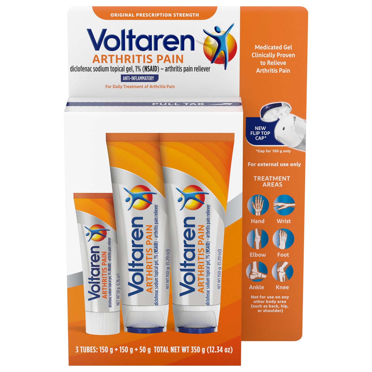 VOLTAREN ARTHRITIS PAIN 1% GEL 2X5.29 OZ. TUBES + 1.76 OZ. TUBE