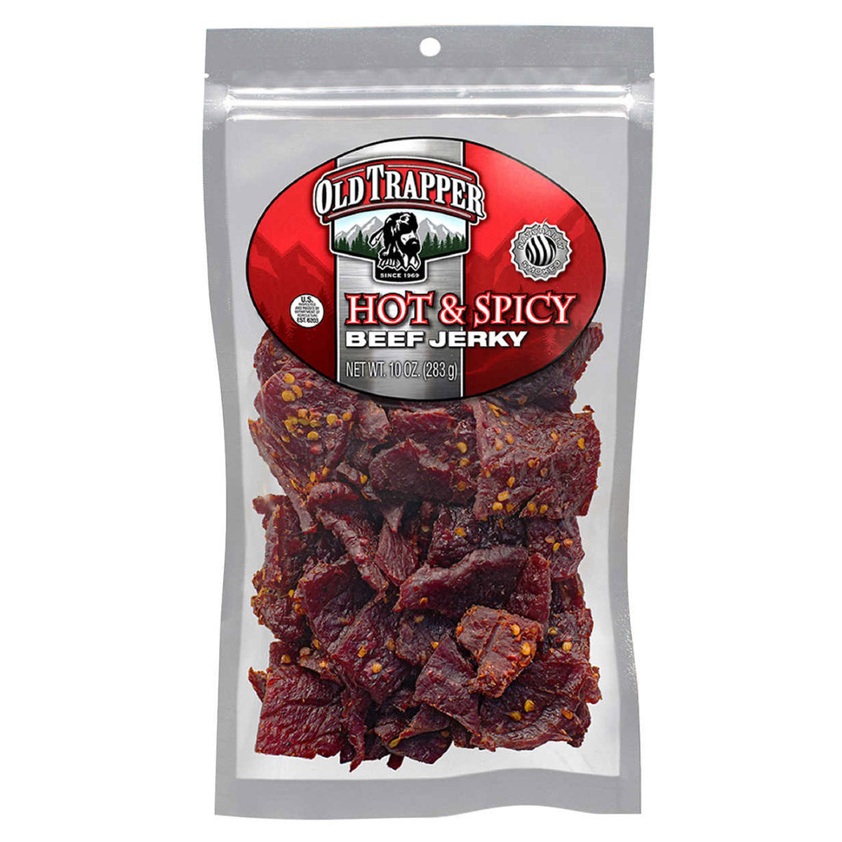 OLD TRAPPER HOT & SPICY BEEF JERK Y 18 OZ