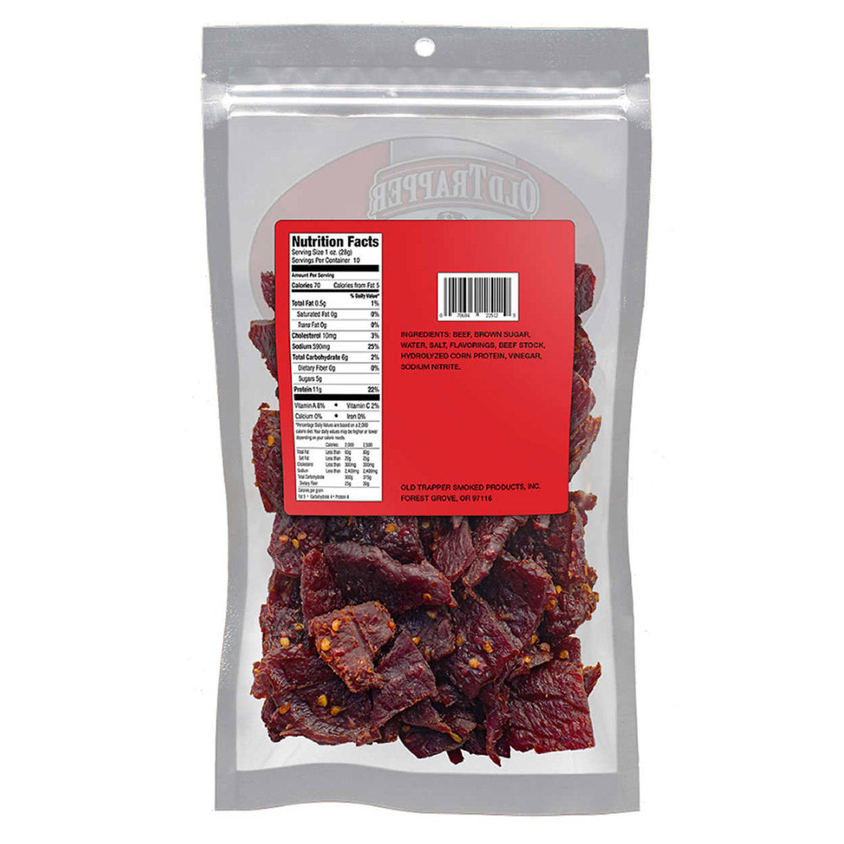 OLD TRAPPER HOT & SPICY BEEF JERK Y 18 OZ