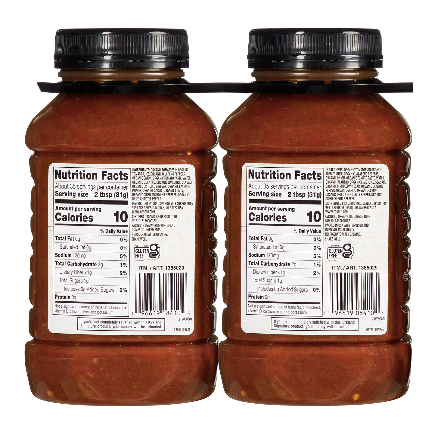 KIRKLAND SIGNATURE ORGANIC SALSA 2/38 OZ