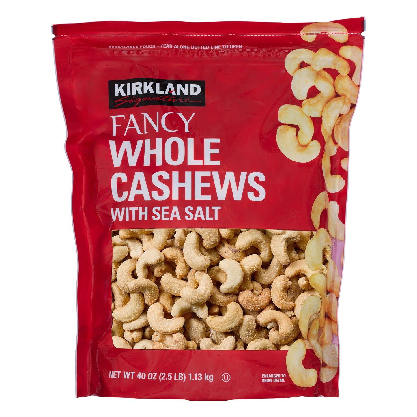 KIRKLAND SIGNATURE FANCY CASHEWS 40 OZ