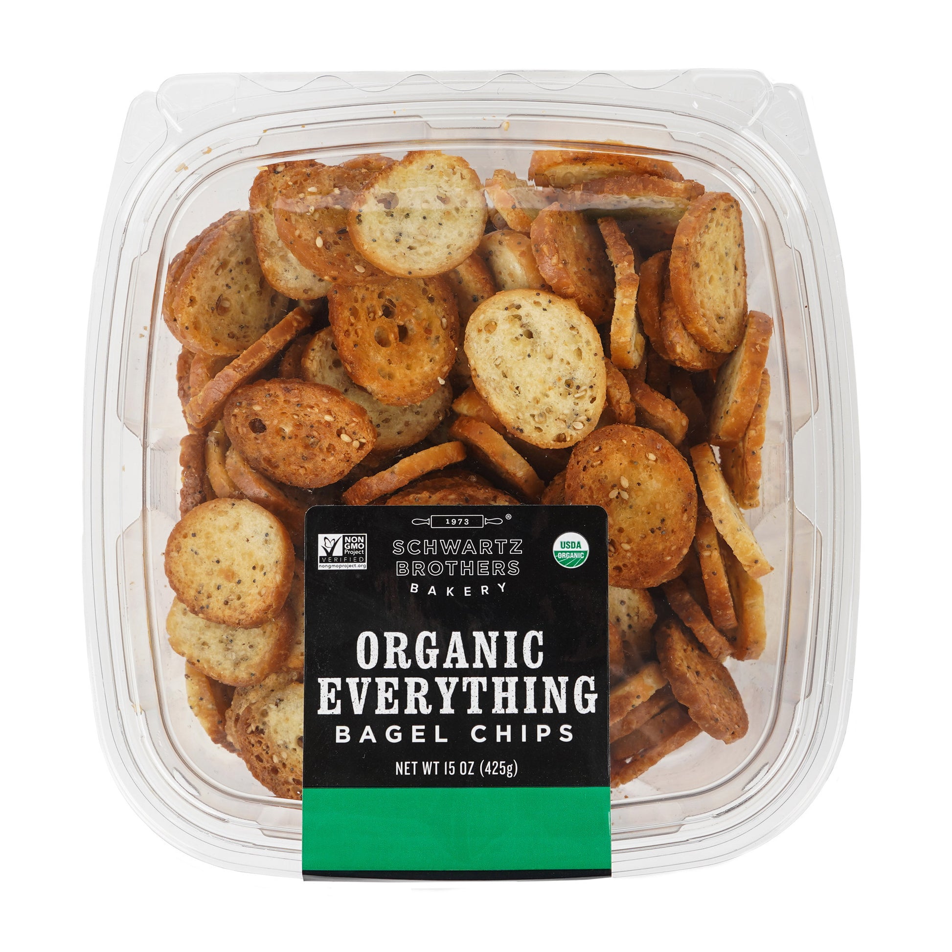 SCHWARTZ BROS ORGANIC EVERYTHING BAGEL CHIPS 15 OZ