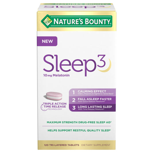 NATURE'S BOUNTY SLEEP3 10MG MELATONIN 120 TABLETS