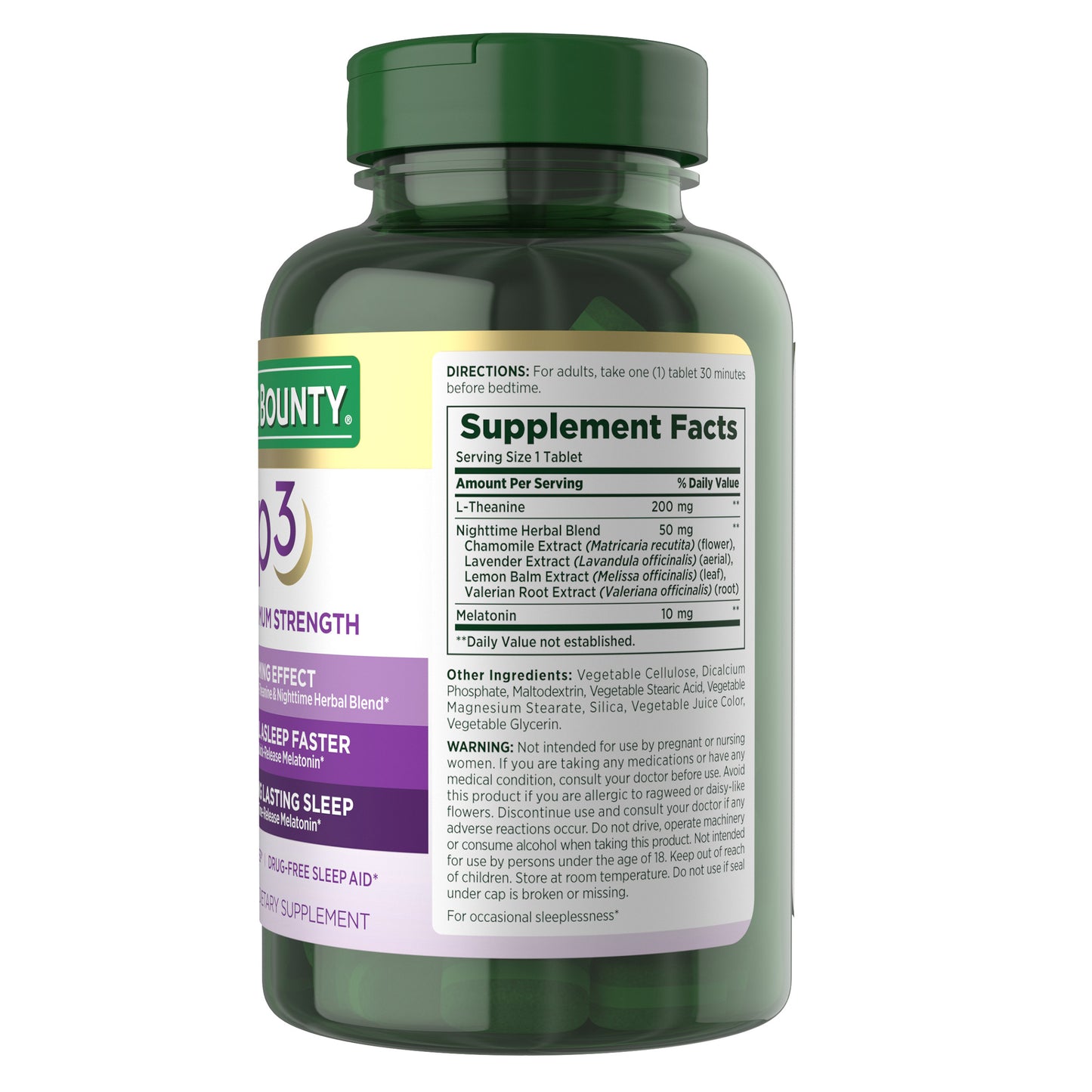 NATURE'S BOUNTY SLEEP3 10MG MELATONIN 120 TABLETS