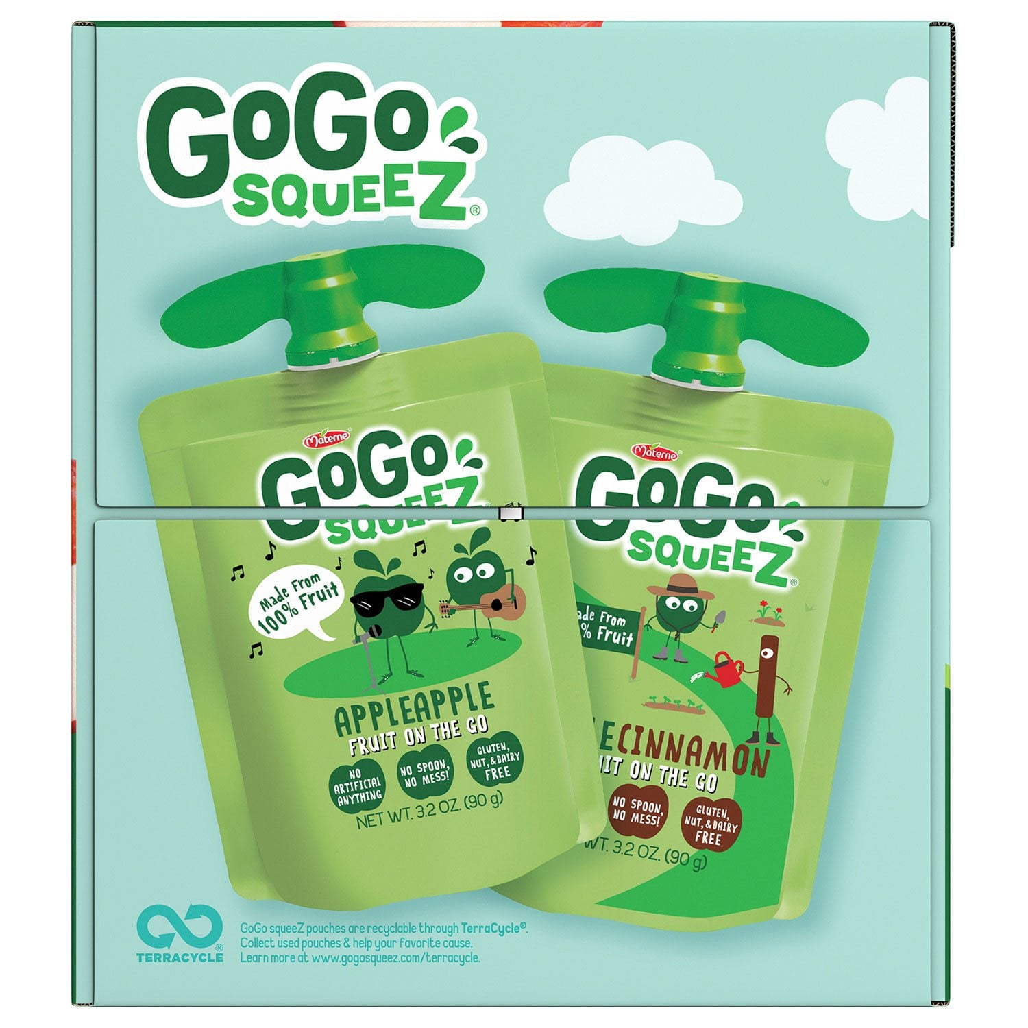 GoGo SqueeZ Applesauce Pouches, Variety Pack, 3.2 oz., 32 ct.