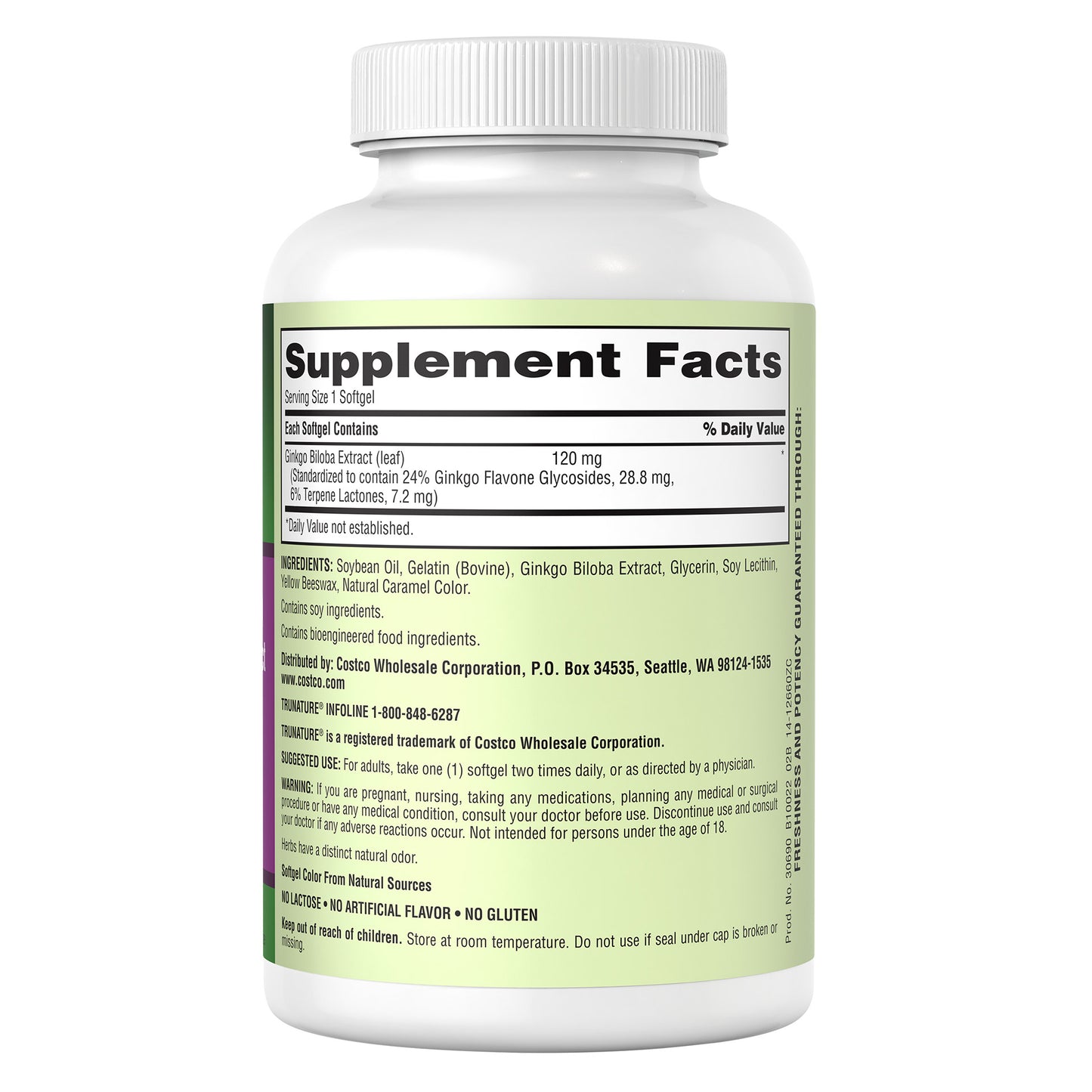 TRUNATURE GINKGO BILOBA 120MG 340 SOFTGELS